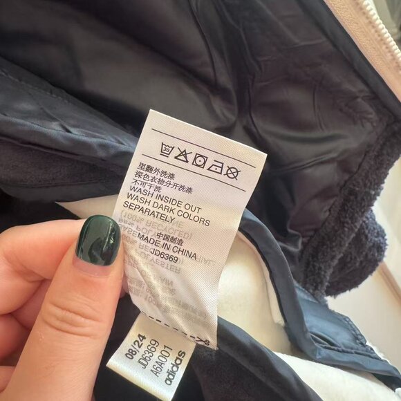 Adidas Sherpa Fleece Jacket – Black & White - Picture 3 of 7